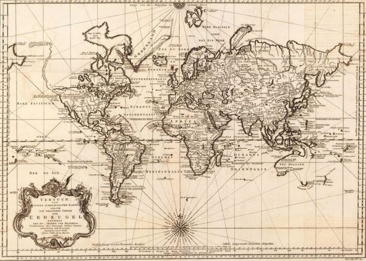 Mapa del Mundo - 1748