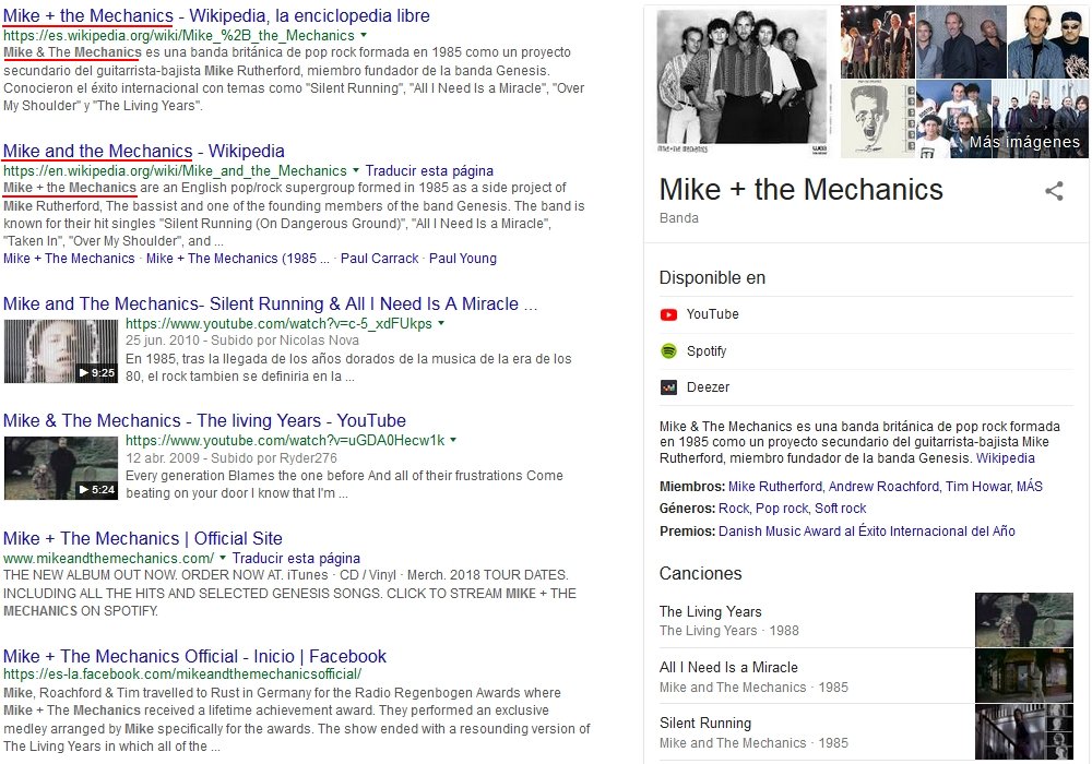 Mike & The Mechanics - Búsqueda en Google